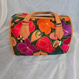 Floral Embroidered Handbag